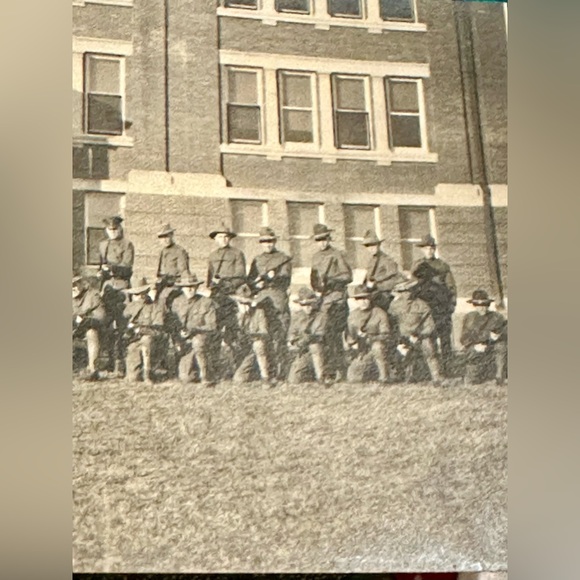 Vintage Military School Academy Boot Camp Troop WWI era Real Photograph Postcard - Picture 4 of 5